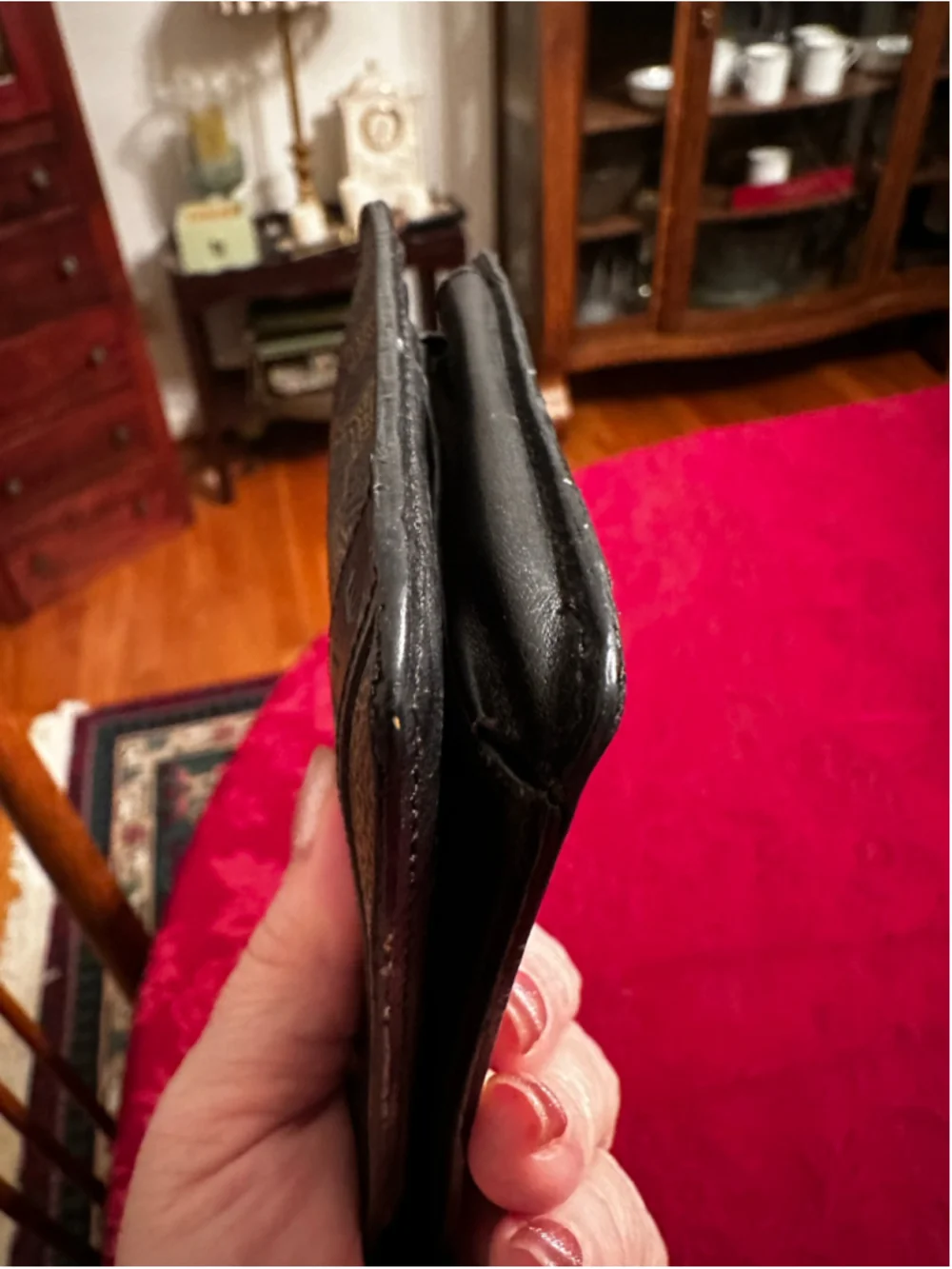 Celine Black Macadam Triomphe Coated Canvas Bifold Wallet